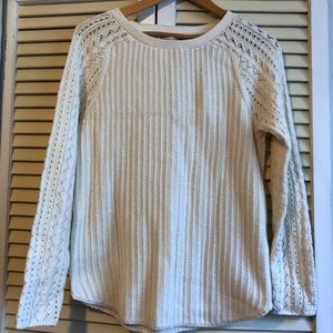 NWOT cute cream Loft sweater w/ detailed sleeves